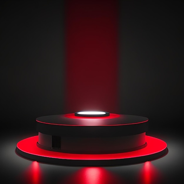 photo red light round background