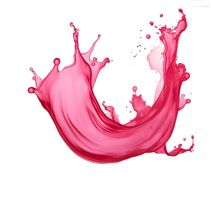 Photo photo red paint splash strawberry red juice splashing ketchup splash on white