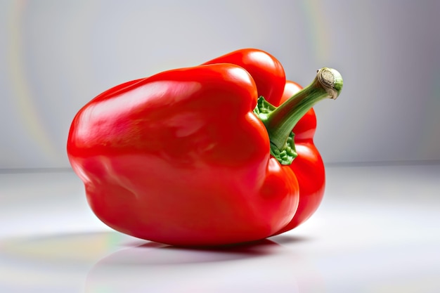 Photo of red peppers with white background and very smooth