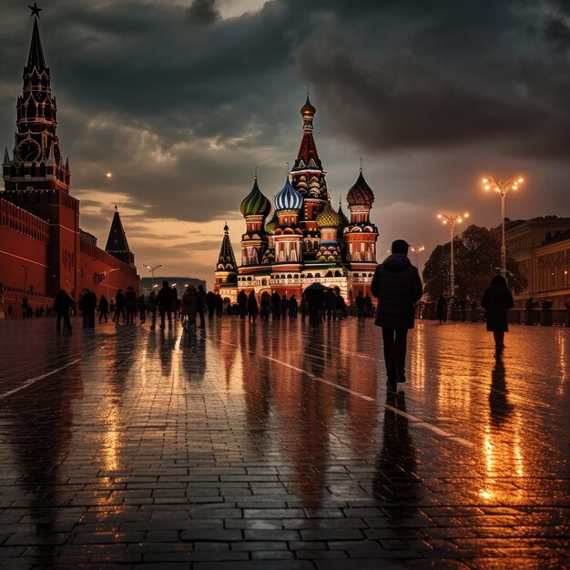 Photo photo of red square in moscow russia