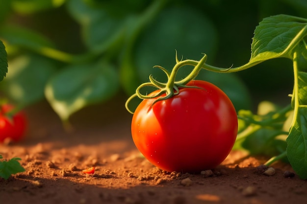 Photo photo of red tomatoes in nature