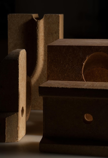 Photo refractory brick close-up in studio