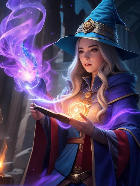Photo rendering of wizard controlling magic