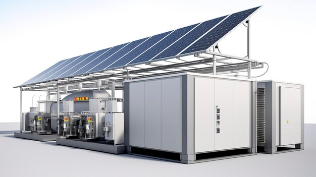 Photo a photo of a renewable energy microgrid