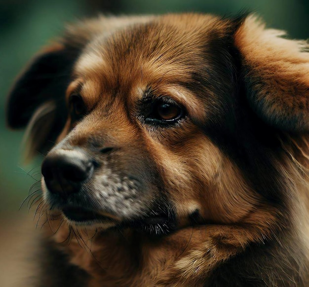 Photo retriever dog closeup happy portrait