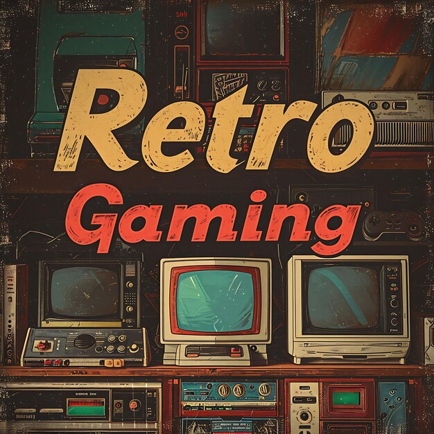 Photo of Retro Gaming Text With Scrolling Effect Nostalgic Style and for Content Creator Stream