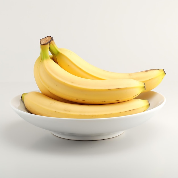 熟したバナナのボウルとスライスの写真