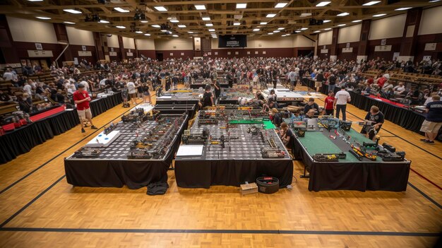 A Photo of a Robotics Competition or Challenge