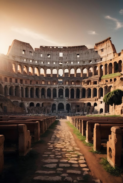 photo of ruin of rome colloseum