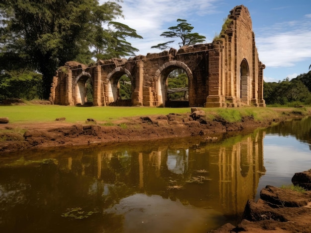 Photo photo of the ruins of sao jose das missoes rio grande do sul brazil