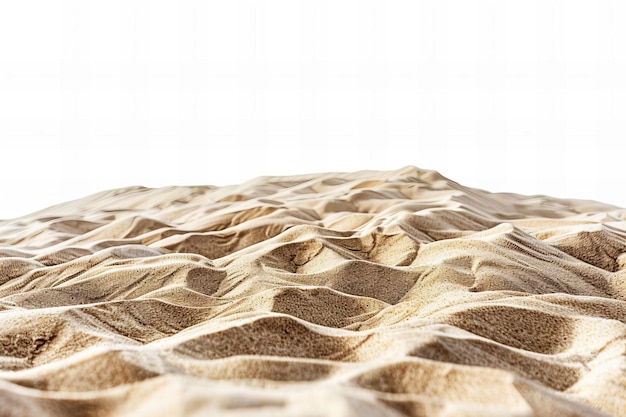 Photo of a sand dune on white background for website closeup photo