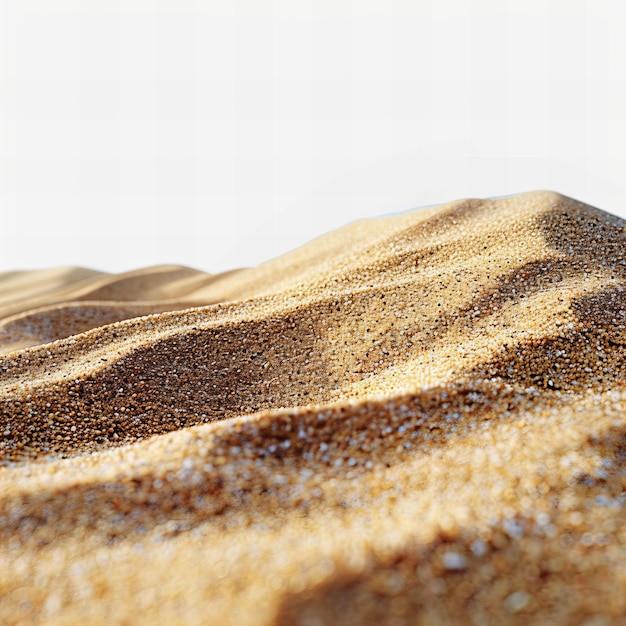 Photo of sand with no background isolated on a white background