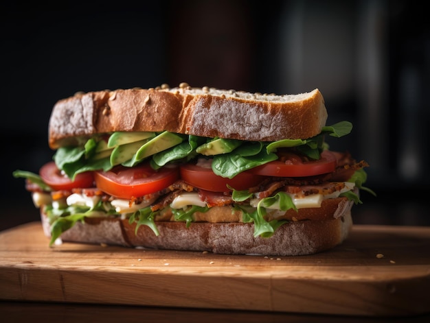 Фото генеративного ИИ сэндвича