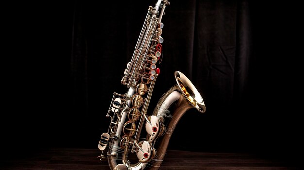 A photo of a saxophone full length photo