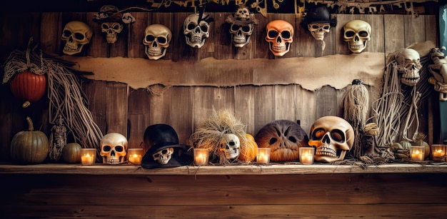 photo of scary skull happy halloween