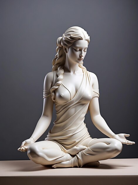 Photo of a sculpture of a woman doing yoga