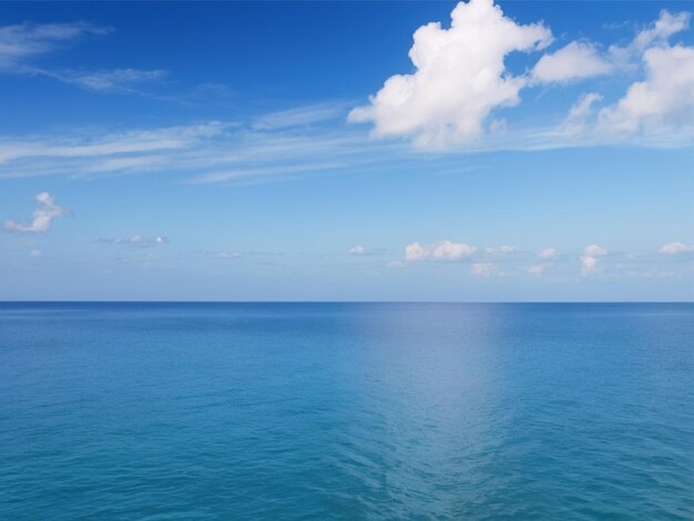 海と青い空の背景の写真