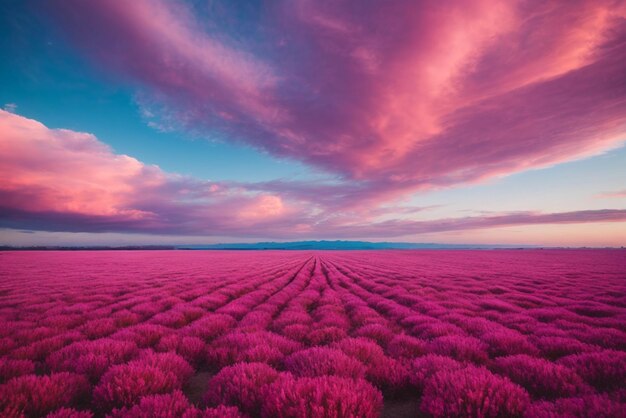 Photo sea under a cloudy sky during a breathtaking colorful sunset