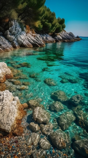 A photo of the sea in italy