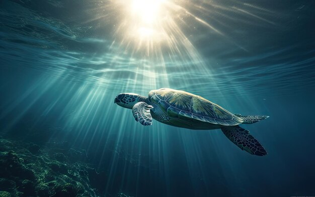 Photo of Sea turtle in the Galapagos island