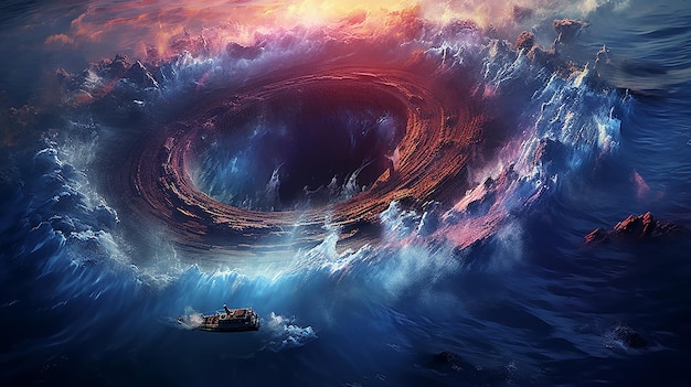 Photo of Sea Whirlpool Vortex Captivating Natural Phenomenon