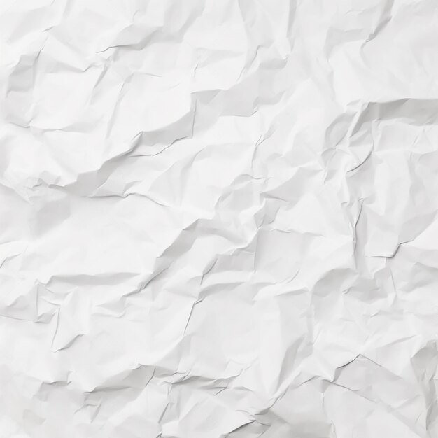 Photo of seamless bright white old crunched and creased paper texture