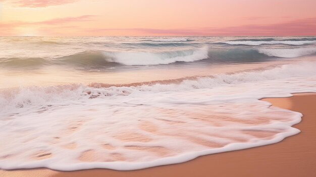 Photo a photo of a secluded beach gentle waves