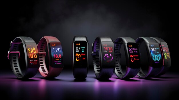 A photo of a section dedicated to fitness trackers