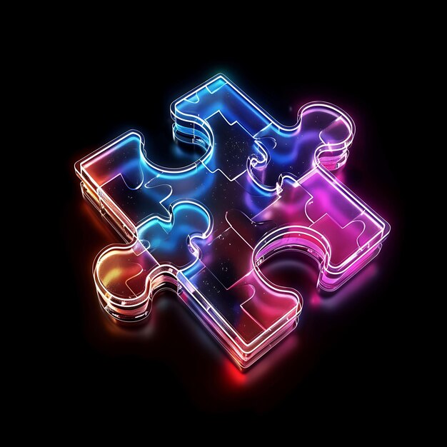 Photo Semi Transparent Metallic Glowing Acrylic Puzzle Icon With G Outline Y2K Web Asset Resource