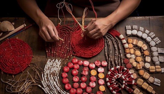 Photo a photo series documenting the process of crafting martisor