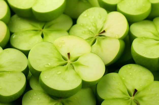 Photo of Shamrockshaped Green Apple Slices Shamrock