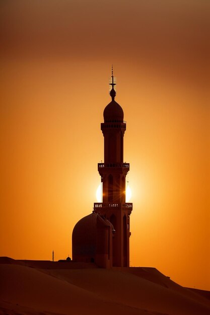 photo shillouette of minarets mosque