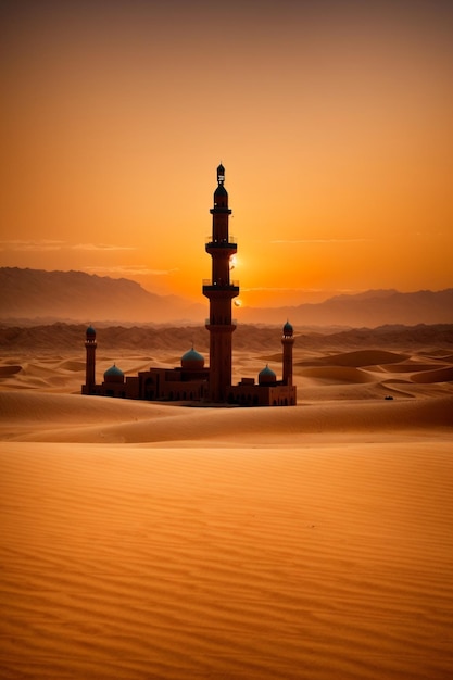 photo shillouette of minarets mosque
