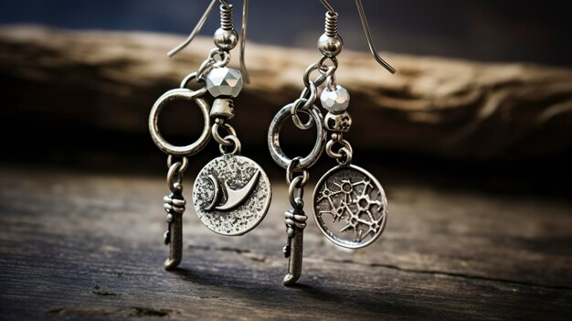 A Photo of Shimmering Silver Earrings