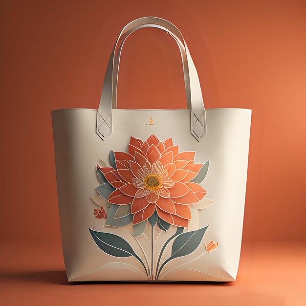 Photo of a shopping bag with flower design