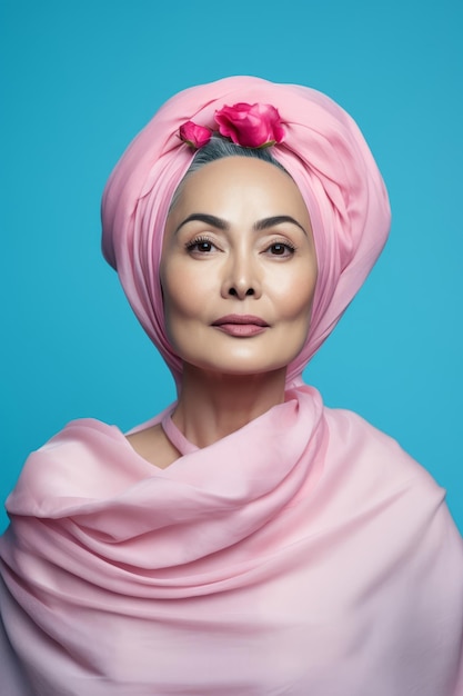 photo shot of asian african white 30 40 50 year old woman with her beauty regime