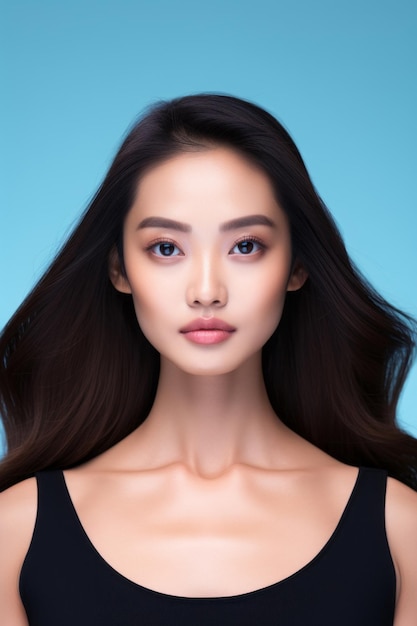 photo shot of asian african white 30 40 50 year old woman with her beauty regime