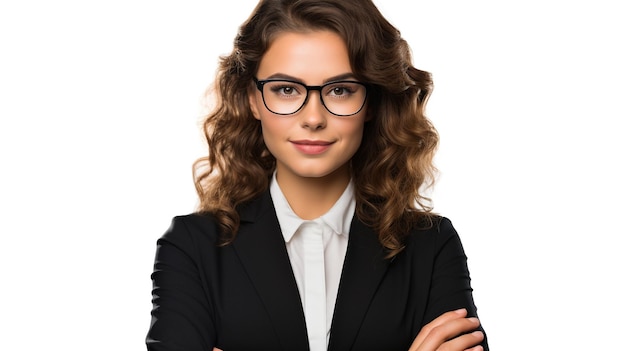 photo shot of beautiful young businesswoman wearing generated by AI