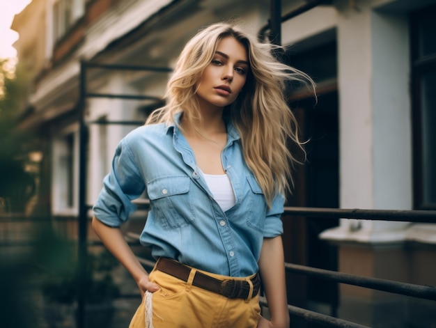 photo shot of a natural woman working as a construction worker