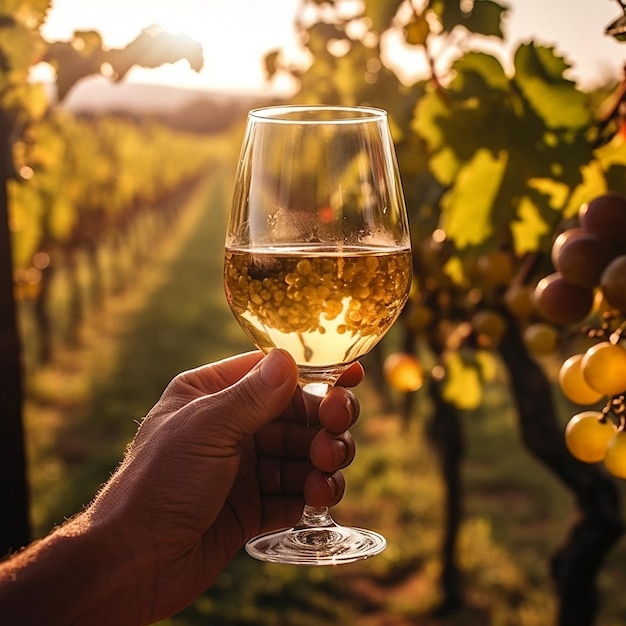 photo shot of a person holding glas of wine