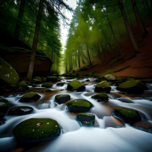 photo shot of a river with long exposure