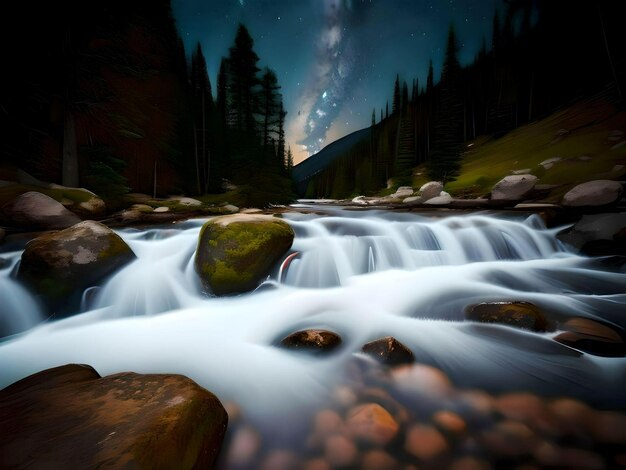 photo shot of a river with long exposure