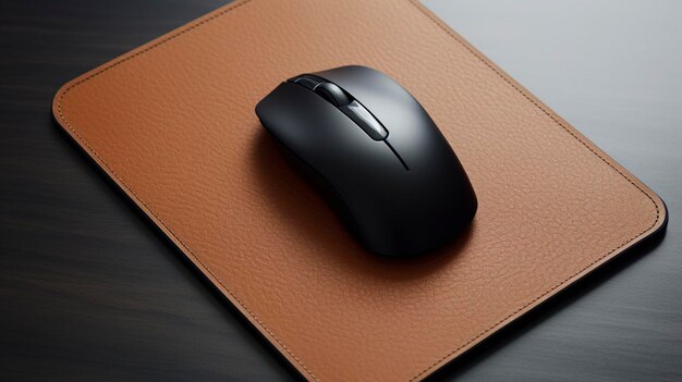 A Photo showcasing the simplicity and elegance of a wired or wireless computer mouse pad