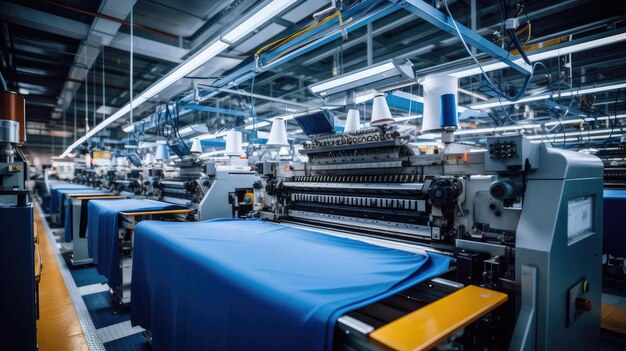 The Photo Shows The Activity of a textil machine in a factory