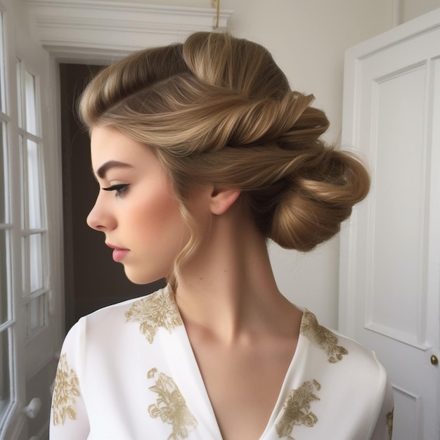 Photo of The sideswept updo