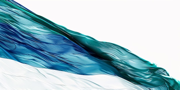 Photo of Sierra Leone Flag on White Background