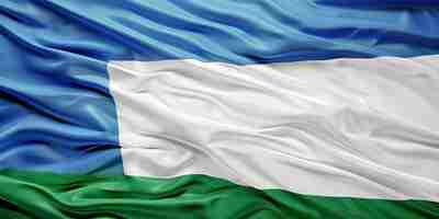 Photo photo of sierra leone flag on white background