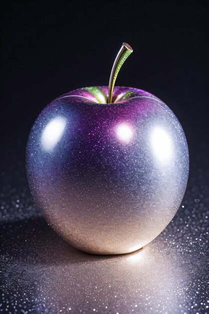 Photo of the silver apple with shimmer