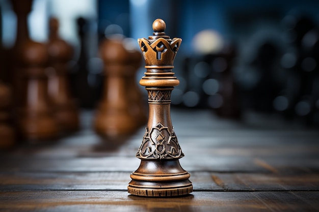 Photo of a Single Chess Piece Capturing