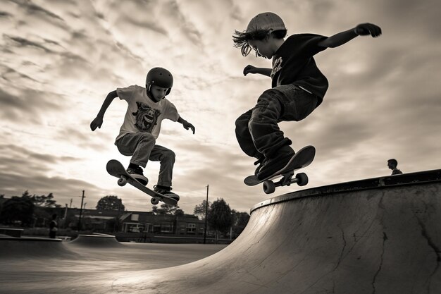 photo skate parkteens at skate park